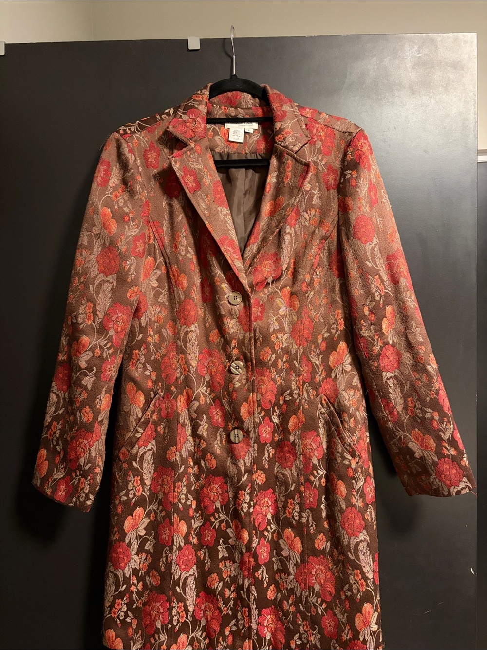Coldwater Creek Floral Trench Coat